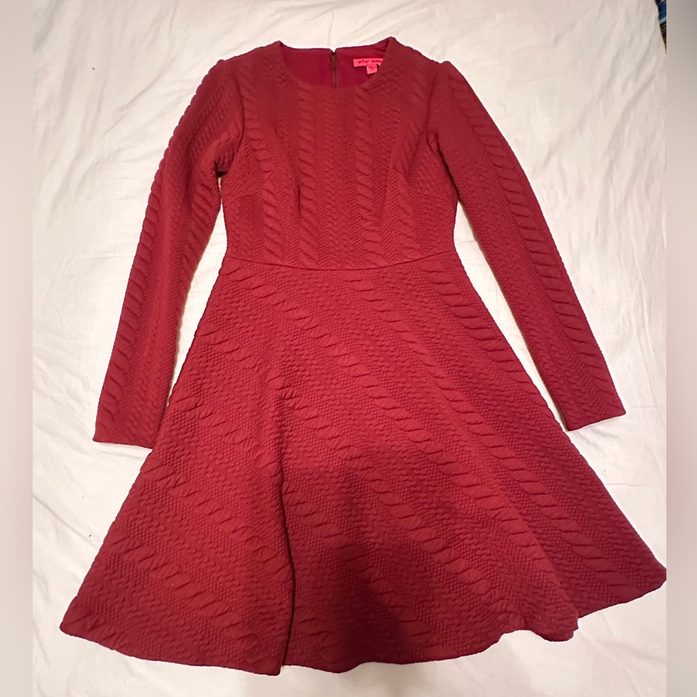 Betsey Johnson Quilted Red Skater Dress